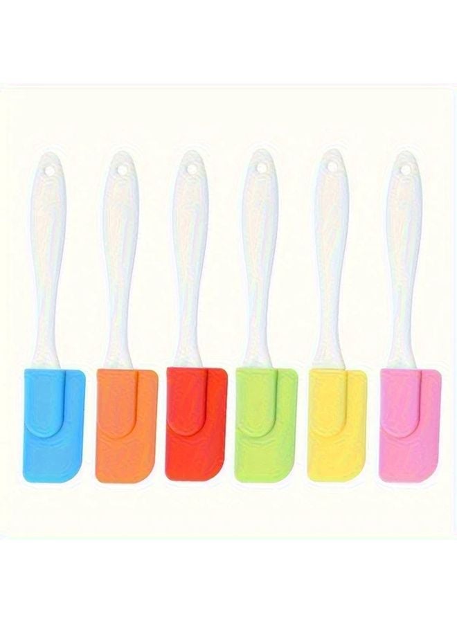10pcs Random Color Silicone Spatula Set Heat Resistant Non Stick Detachable Scrapers - Image 5